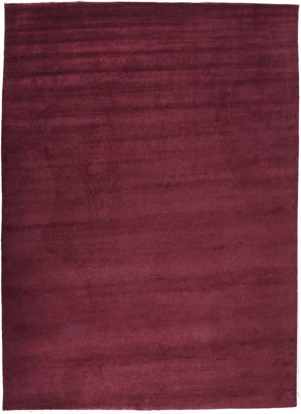 Crimson solid velvet rug