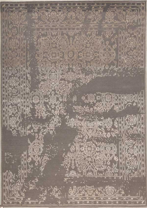 Silver Garden grey floral rug